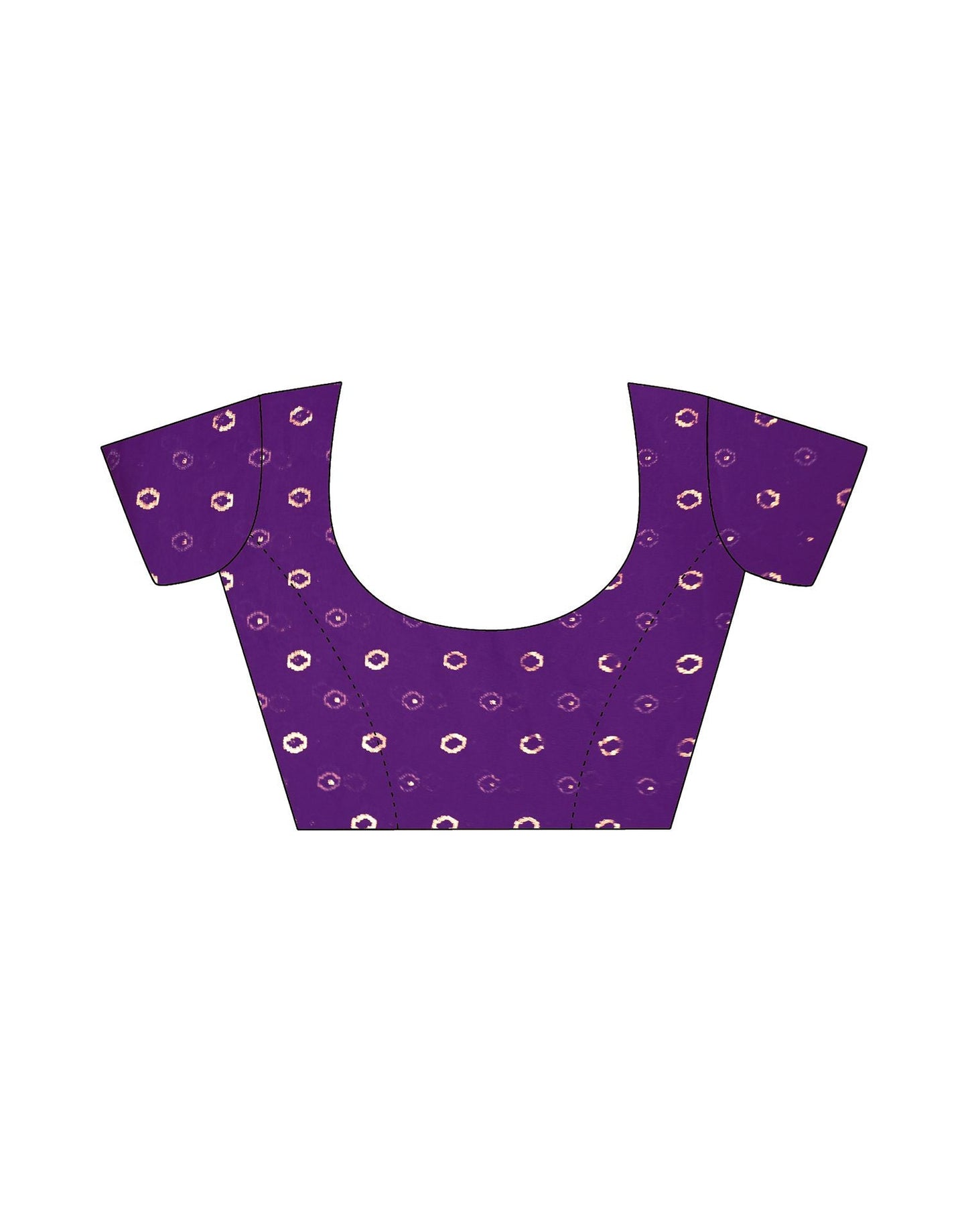 Purple Printed Georgette Saree