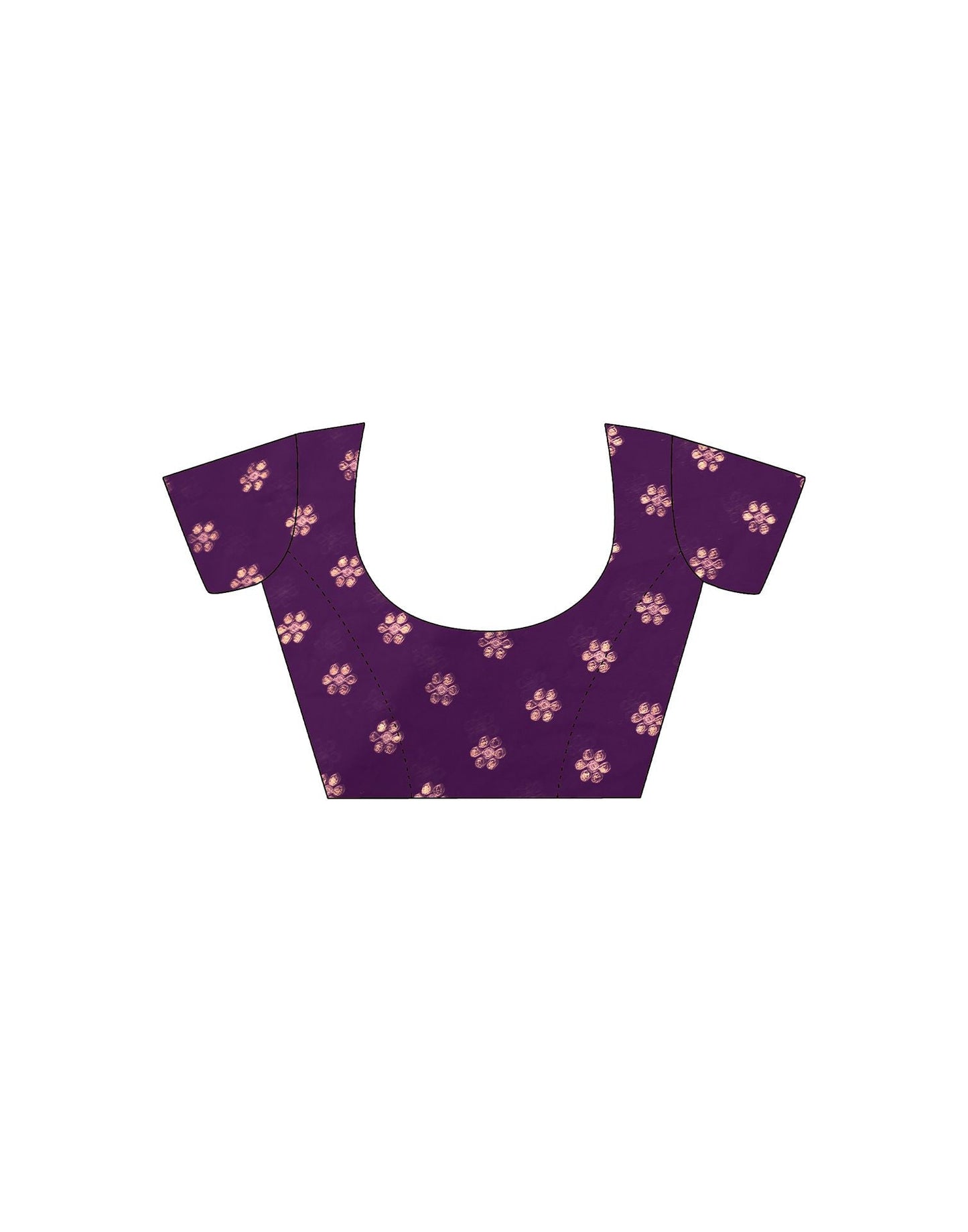 Purple Printed Georgette Saree