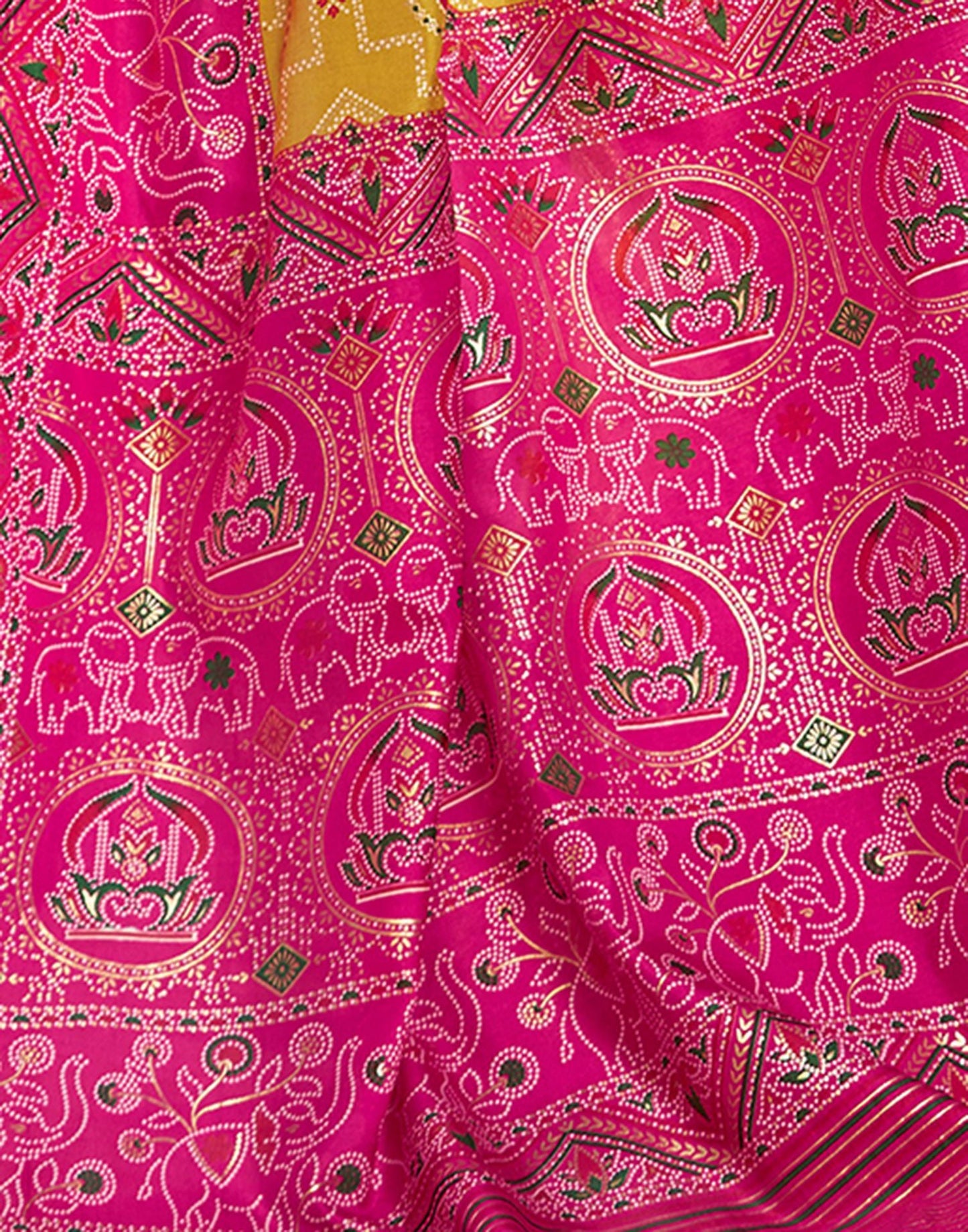 Musterd Printed Silk Saree