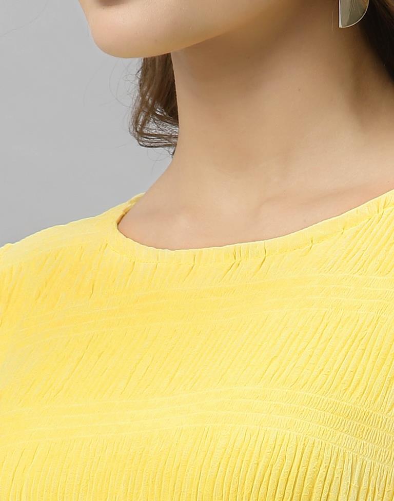 Light Yellow Bell Sleeve Top | Sudathi