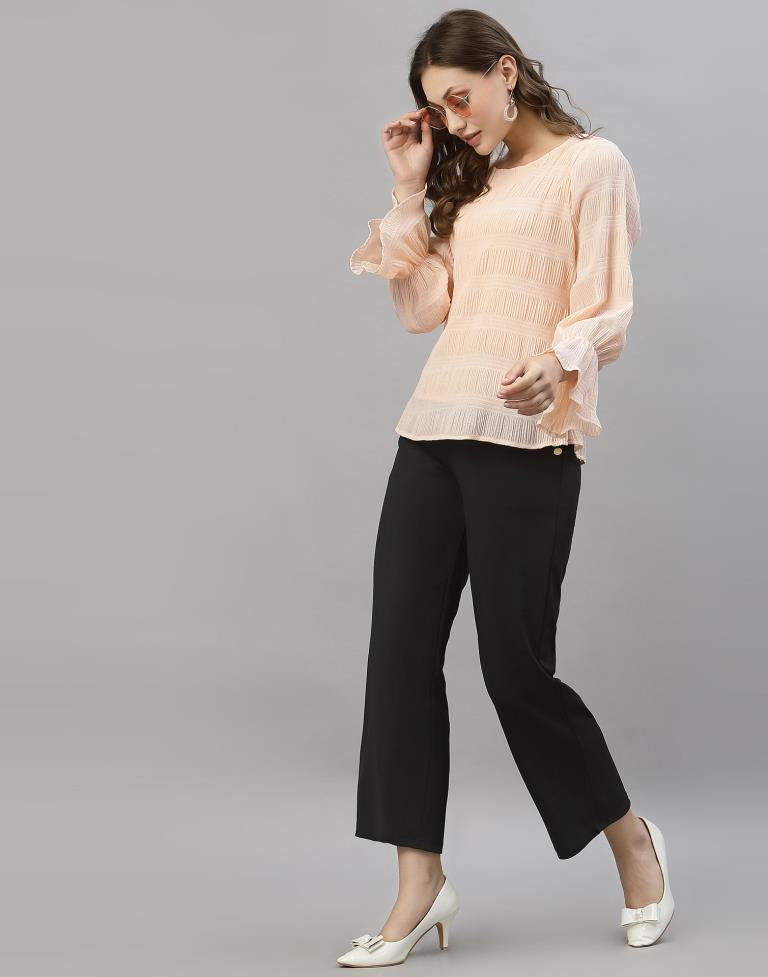 Light Peach Bell Sleeve Top | Sudathi