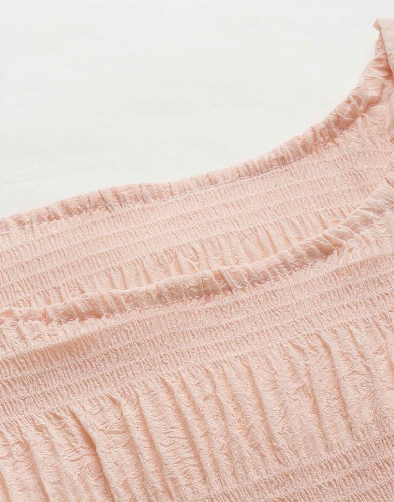 Light Peach Bell Sleeve Top | Sudathi