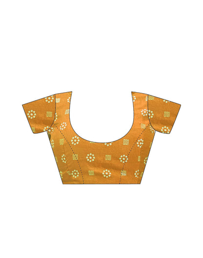 Turmeric Bandhani Silk Saree