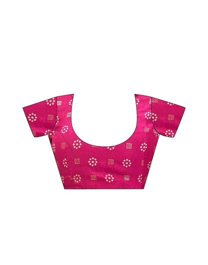 Rani Pink Bandhani Silk Saree
