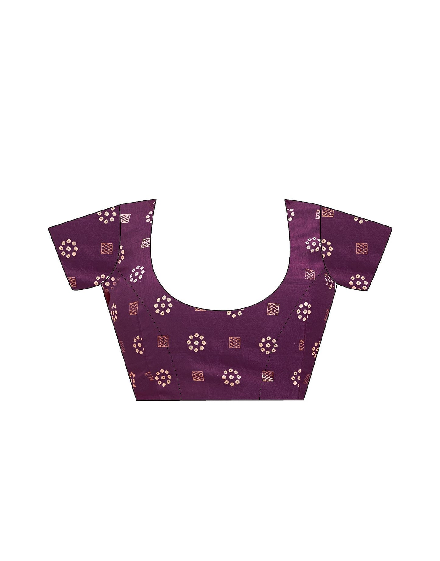 Deep Purple Bandhani Silk Saree