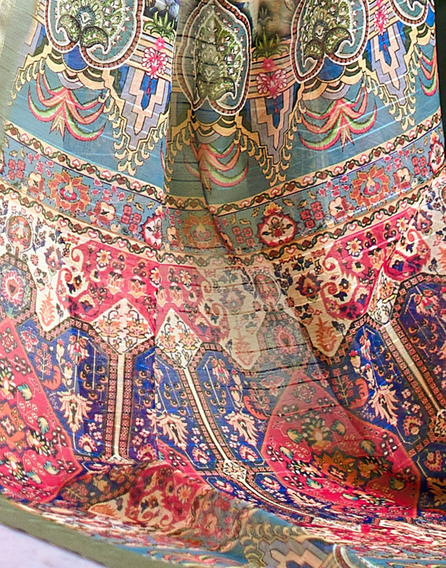 Multicoloured Printed Cotton Saree