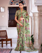 Pista Green Printed Cotton Saree