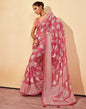 Pink Printed Georgette Saree