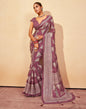 Dusty Pink Printed Georgette Saree