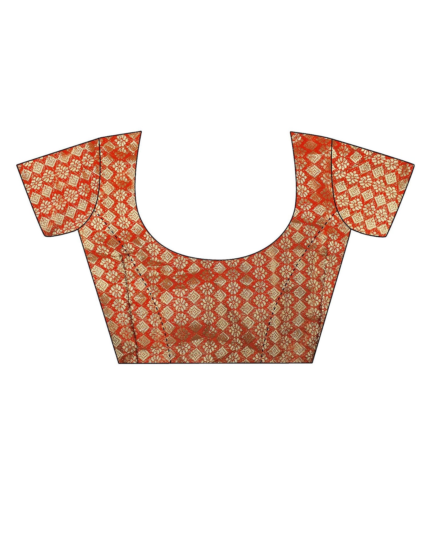 Cherry Red Jacquard Georgette Saree