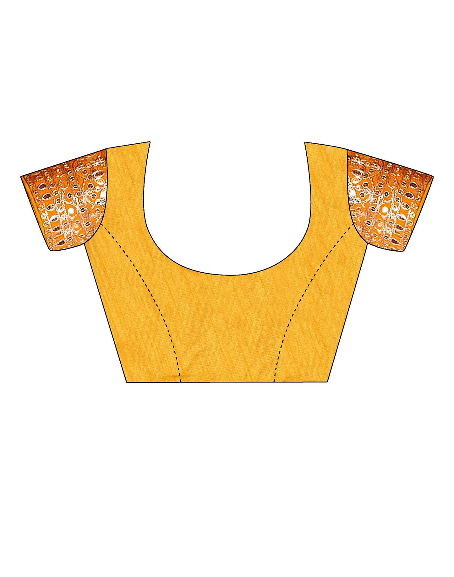 Yellow Plain Gergette Saree