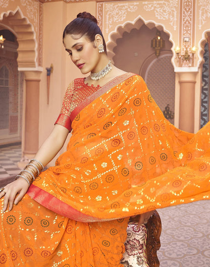 Turmeric Jacquard Gergette Saree