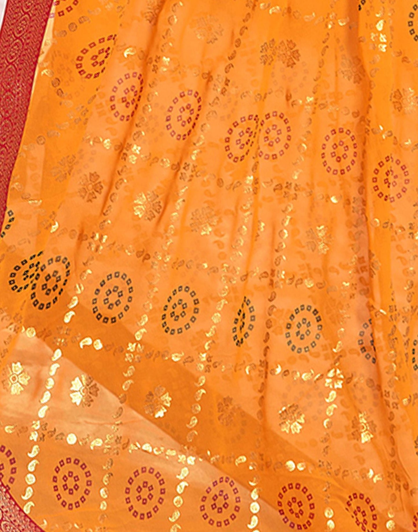 Turmeric Jacquard Gergette Saree