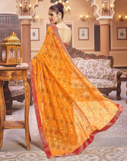 Turmeric Jacquard Gergette Saree