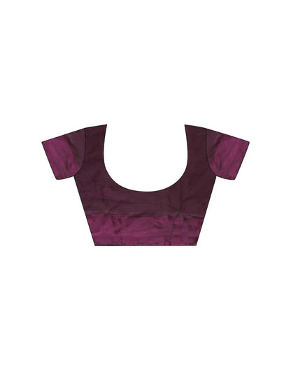 Deep Wine Printed Georgette Saree