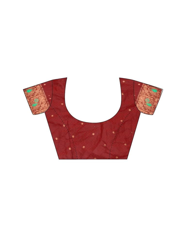 Bottle Green Silk Plain Saree