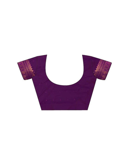 Deep Purple Silk Woven Saree