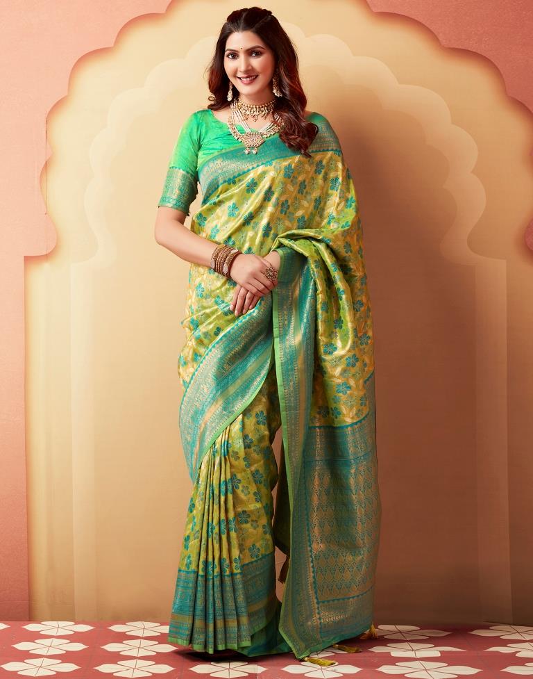 Green Silk Woven Saree