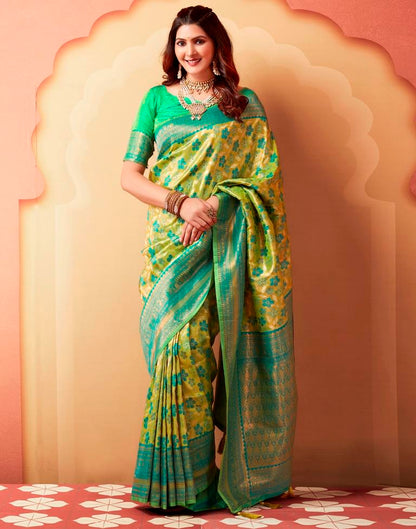 Green Silk Woven Saree