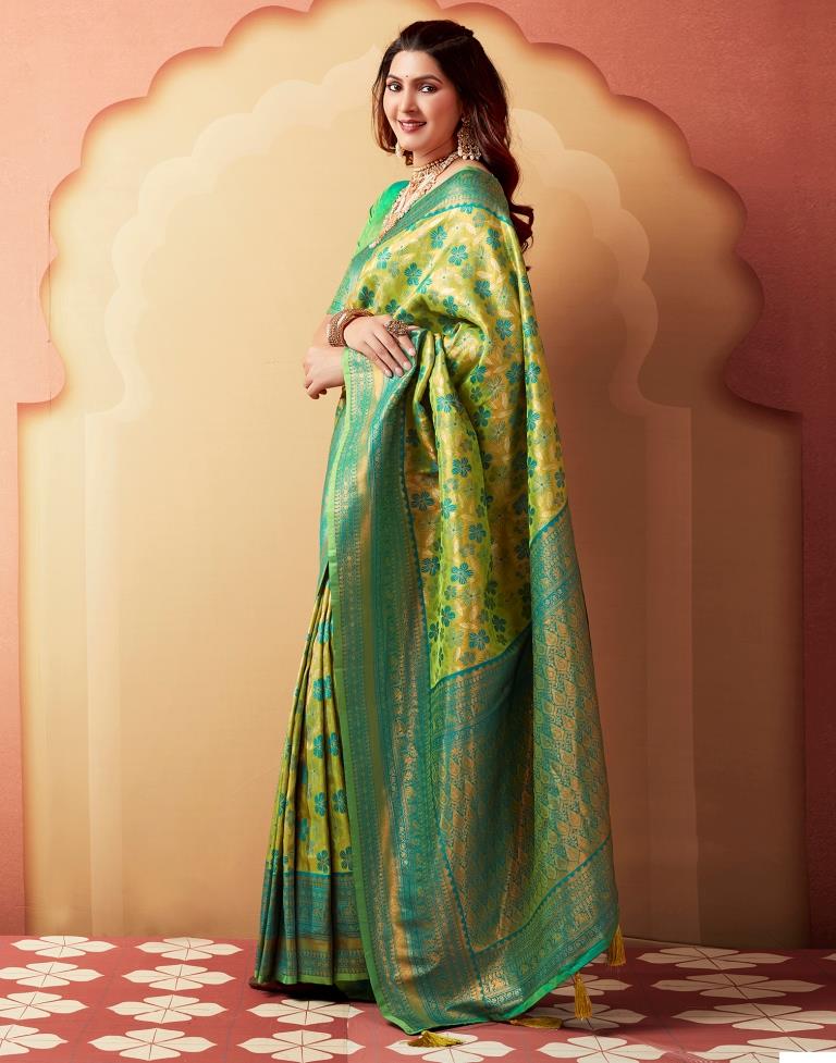 Green Silk Woven Saree