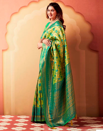 Green Silk Woven Saree