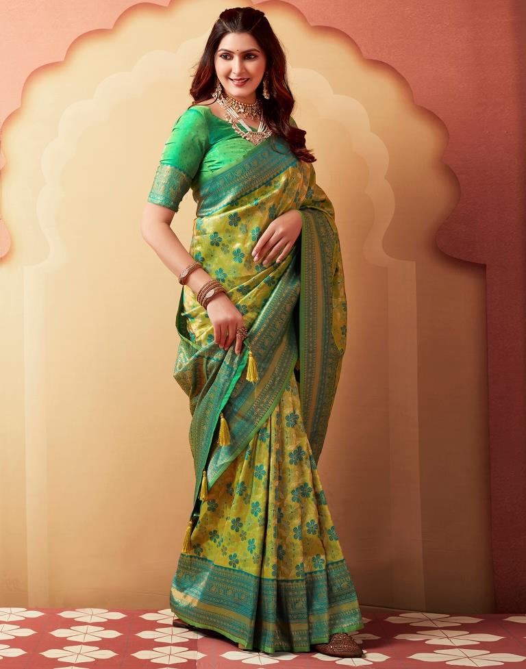 Green Silk Woven Saree