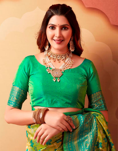 Green Silk Woven Saree