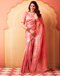 Rose Pink Silk Woven Saree