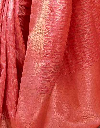 Rose Pink Silk Woven Saree
