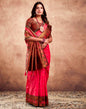 Pink Silk Plain Saree