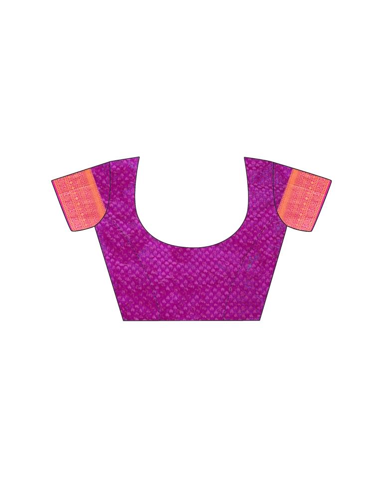 Dark Blue Silk Plain Saree