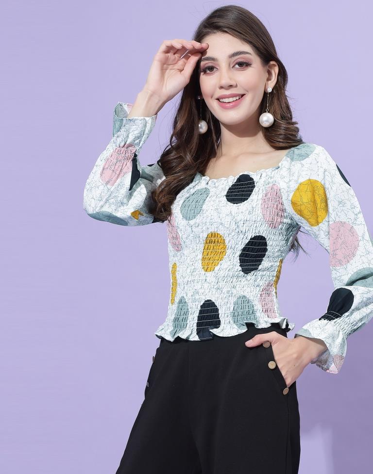 White Smocked Top | Sudathi