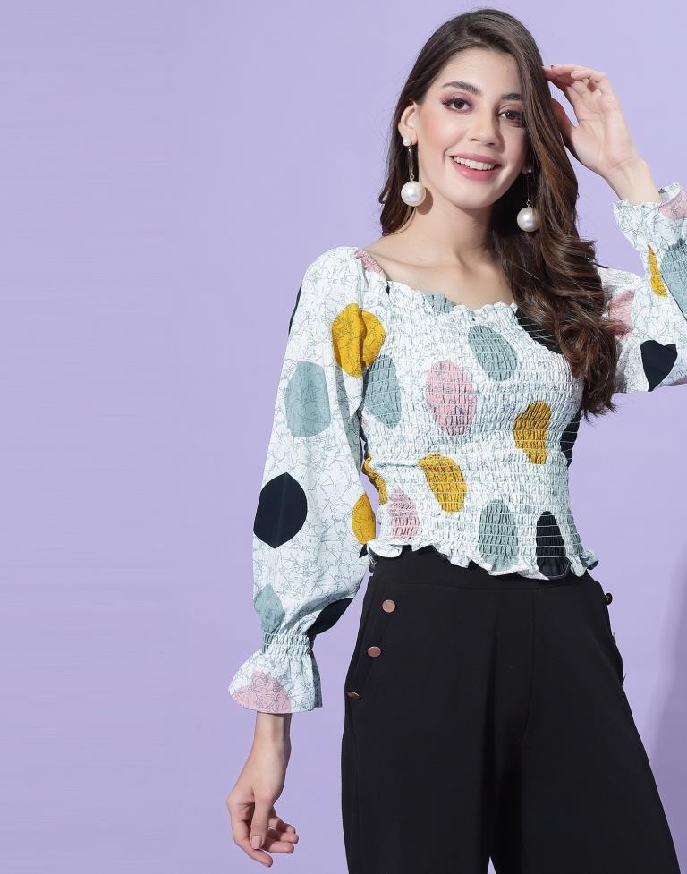 White Smocked Top | Sudathi