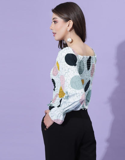 White Smocked Top | Sudathi