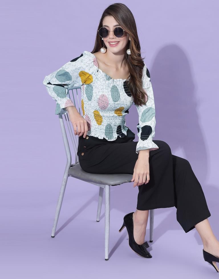 White Smocked Top | Sudathi