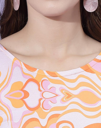 Orange Ruched Bodycon | Sudathi