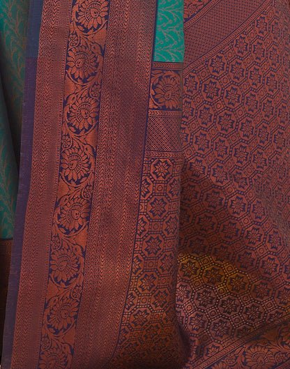Indigo Jacquard Silk Saree