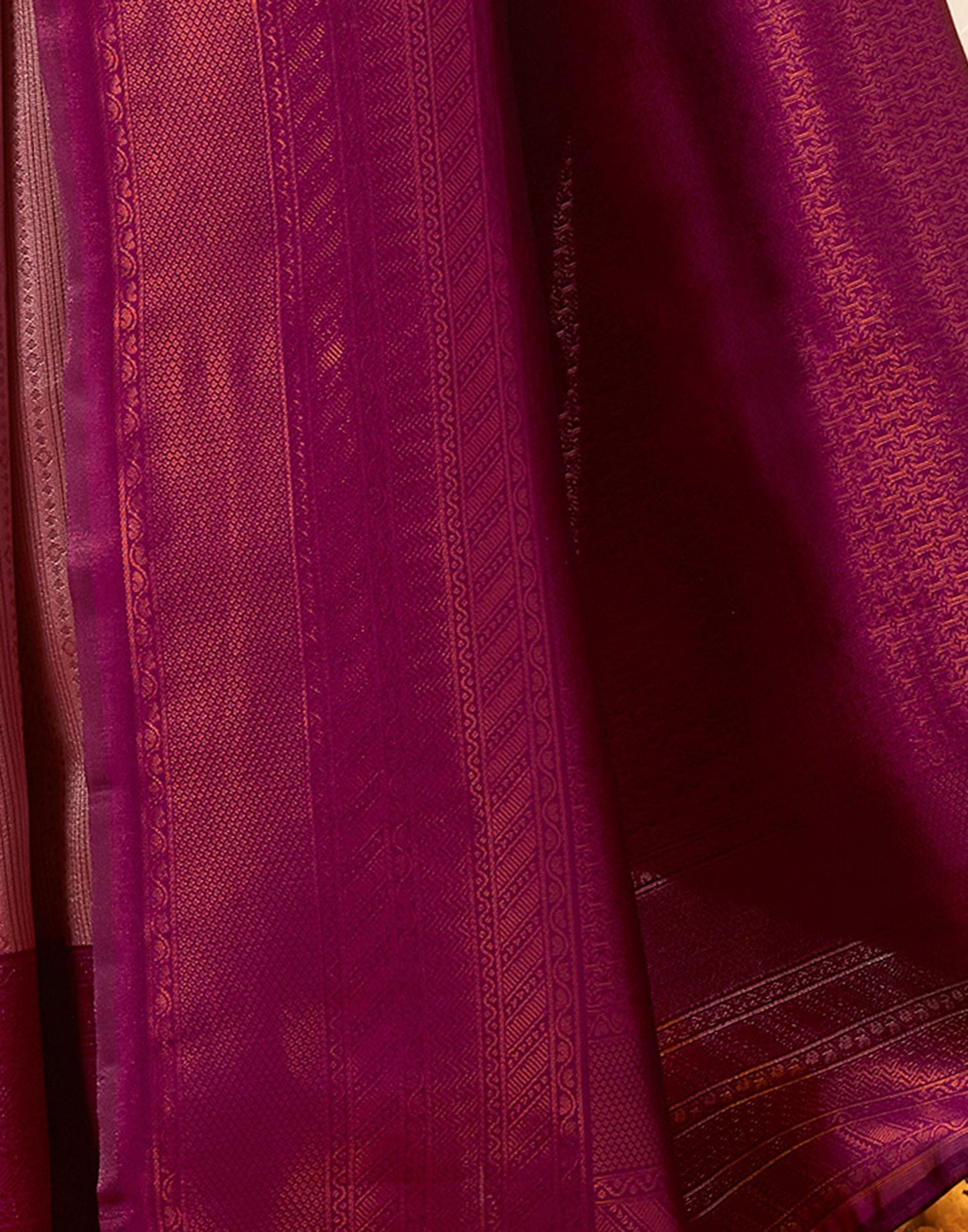 Wine Jacquard Silk Saree