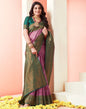 Violet Jacquard Silk Saree