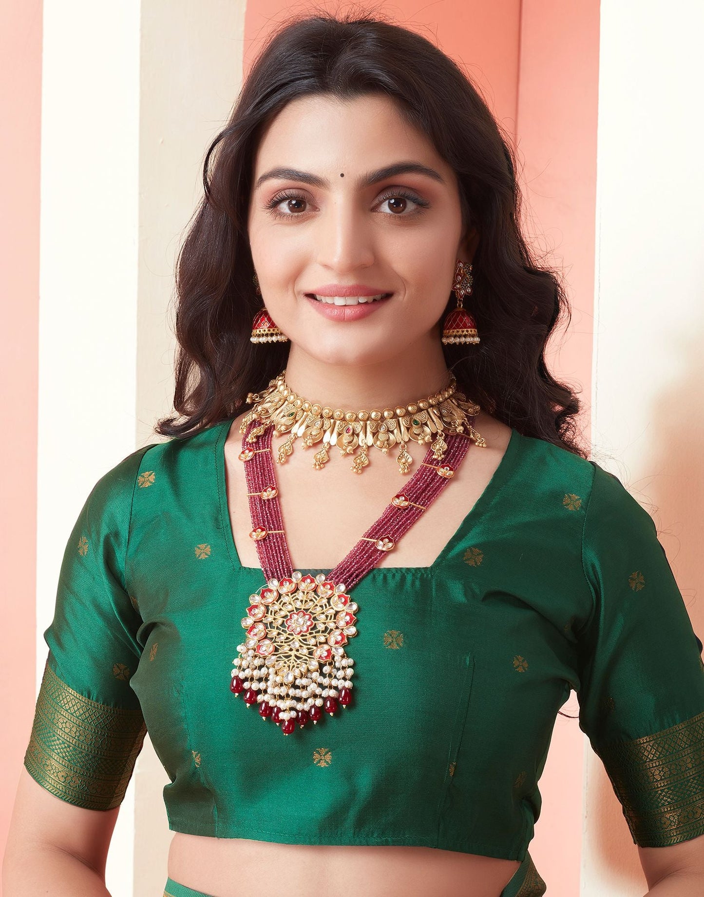 Violet Jacquard Silk Saree