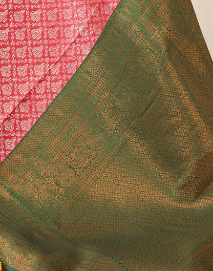 Pink Jacquard Silk Saree