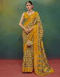 Turmeric Printed Silk Saree
