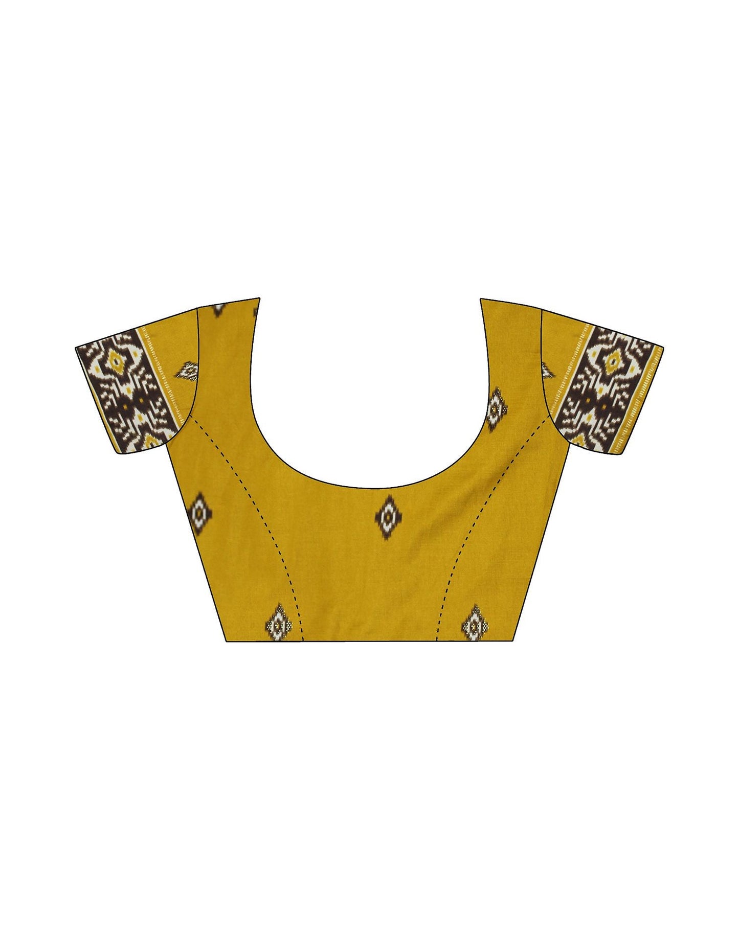 Turmeric Printed Silk Saree