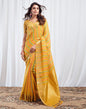 Yellow Woven Silk Saree