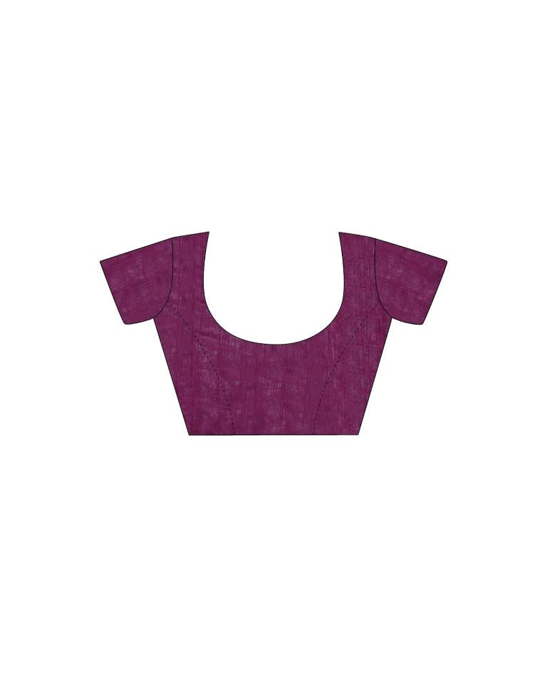 Deep Purple Printed Georgette Saree