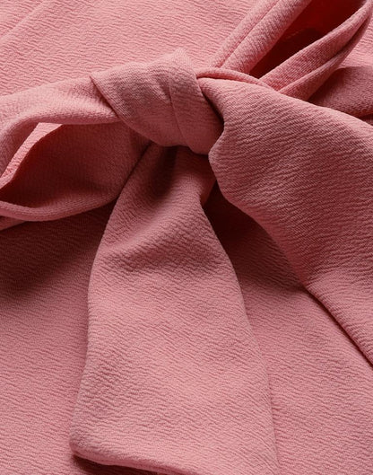 Light Pink Puff Sleeve Collared Dress | Sudathi