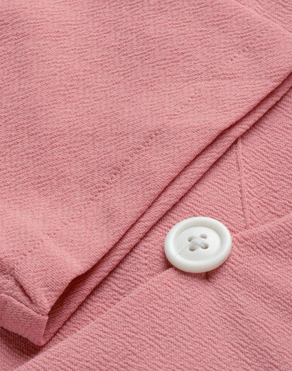 Light Pink Puff Sleeve Collared Dress | Sudathi