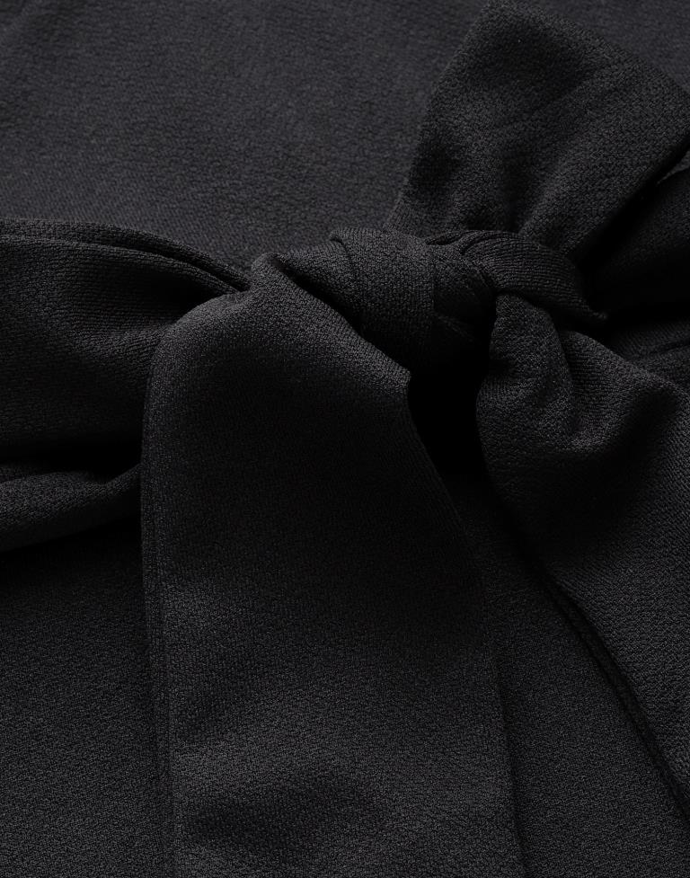 Black Puff Sleeve Collared Dress | Sudathi