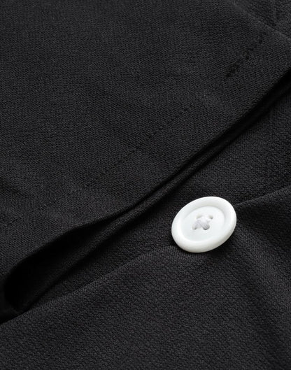 Black Puff Sleeve Collared Dress | Sudathi