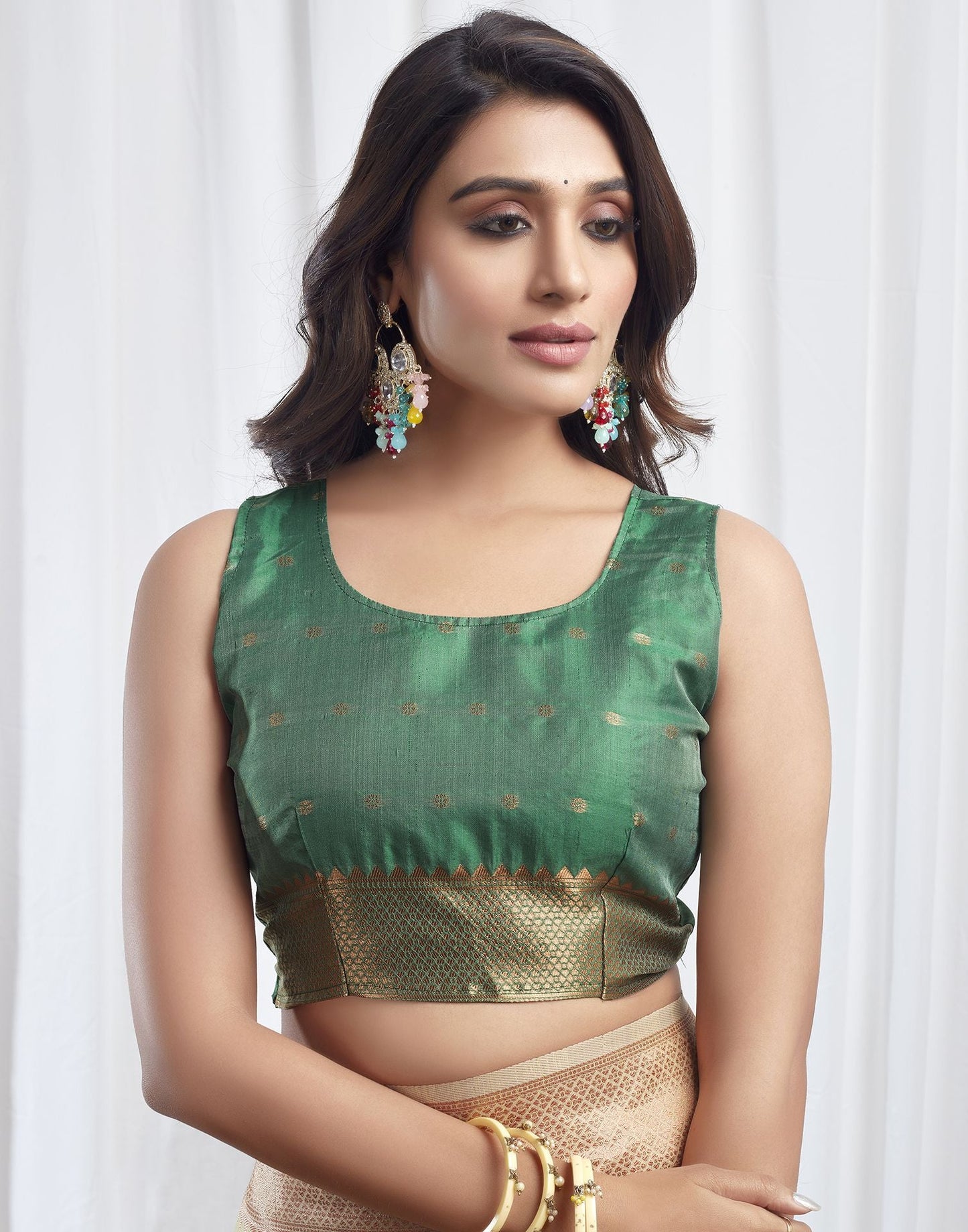 Light Yellow Jacquard Linen Saree